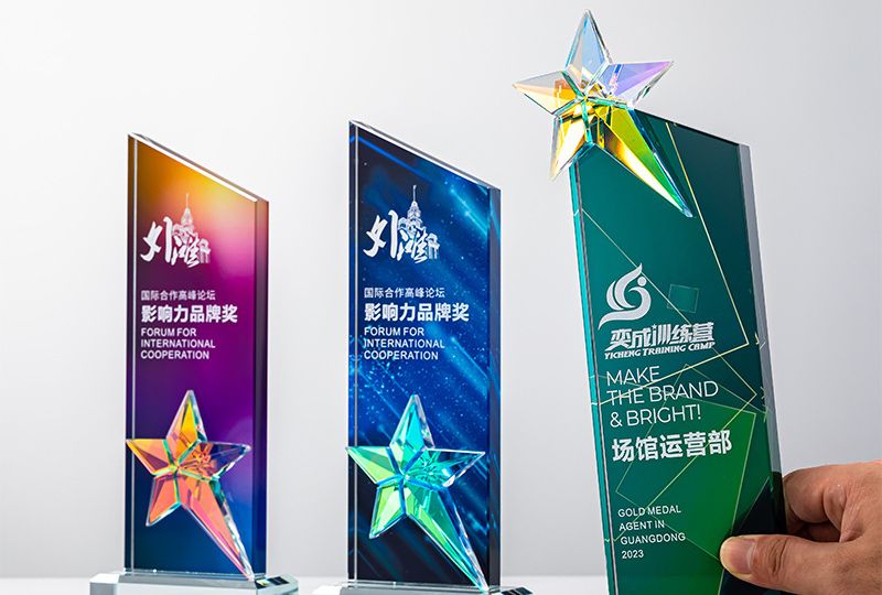 Custom retired employee trophies