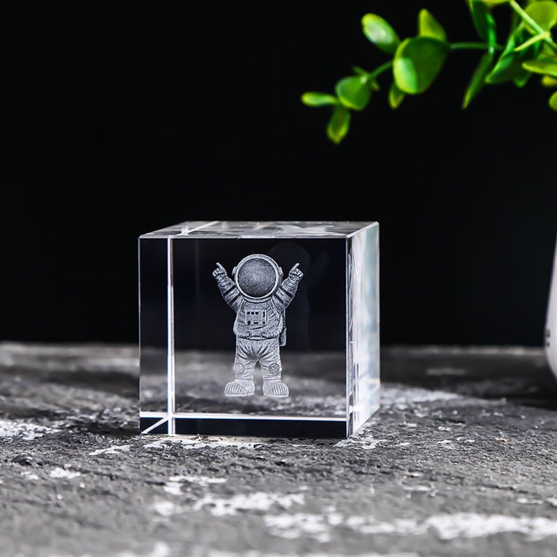 3D Inside Sculpture Astronaut Crystal Award