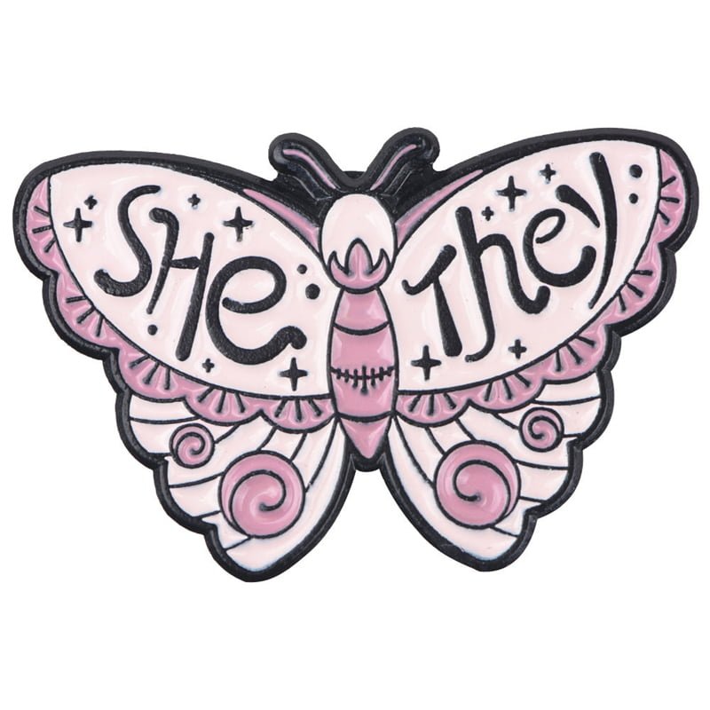 Butterfly Metal Badge