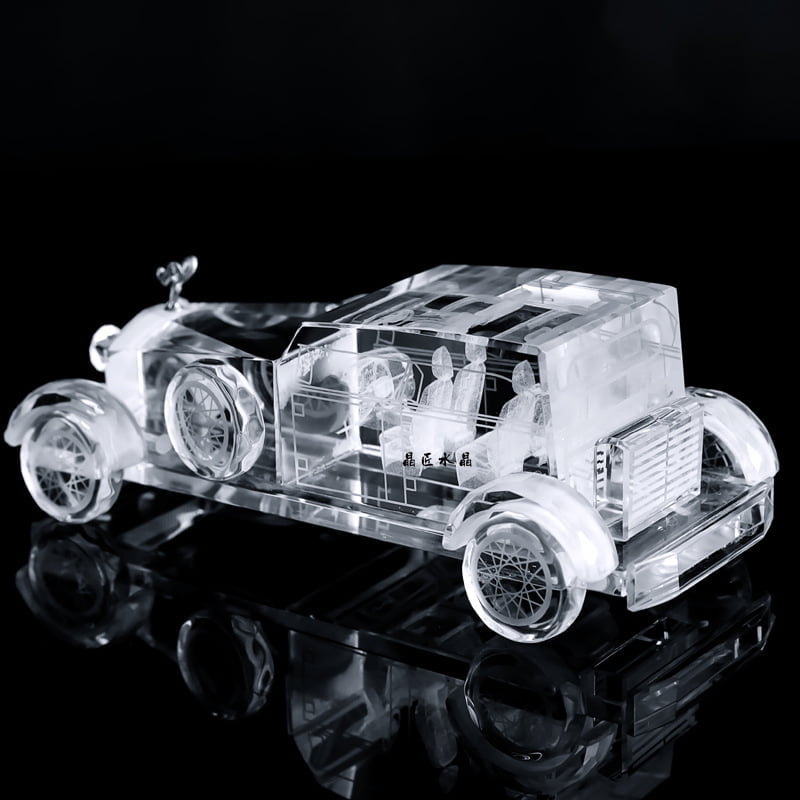 Crystal 3D internal carving Rolls Royce commemorative model ornaments