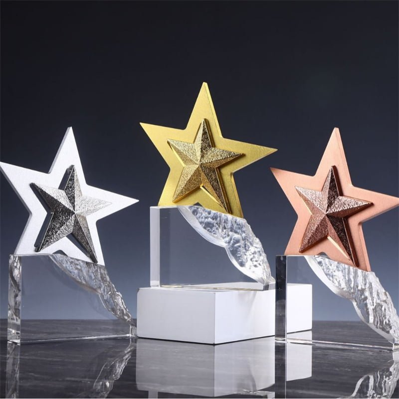 Five Star Gold, Silver and Bronze Crystal Award