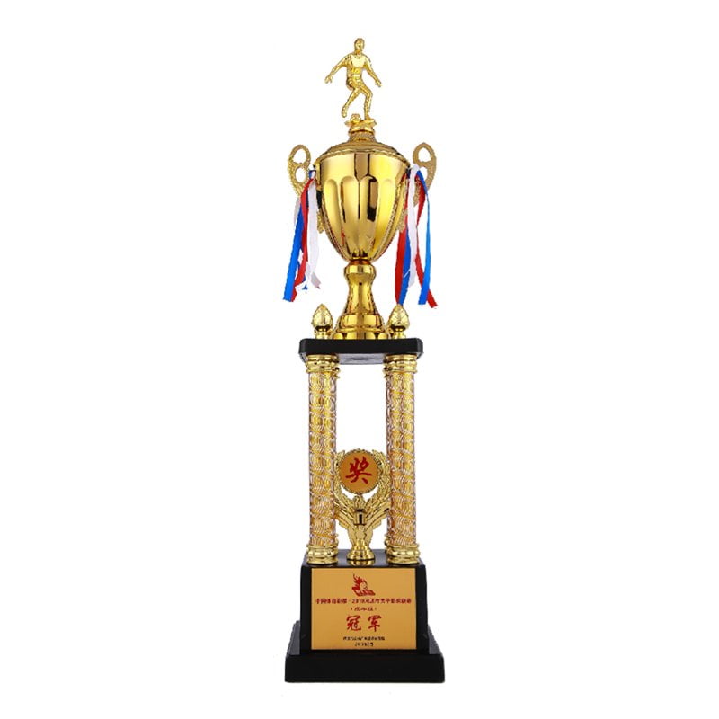 Football Pillar Gold Trophy