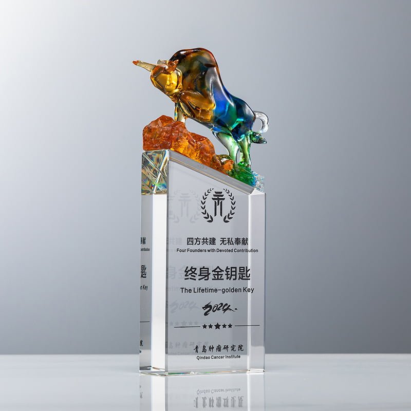 Glazed Ox Crystal Award