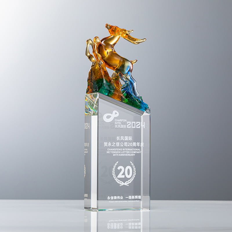 Glazed Reindeer Crystal Award