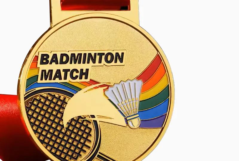 Badminton medal custom