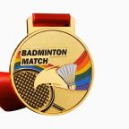 Badminton medal custom