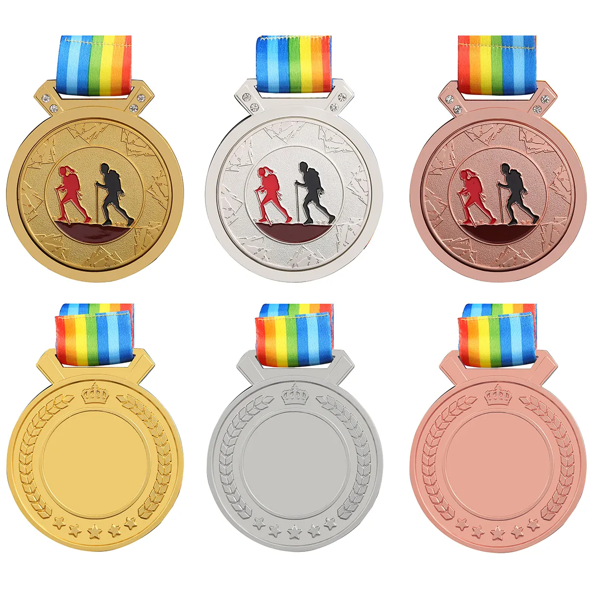 Metal climbing medal