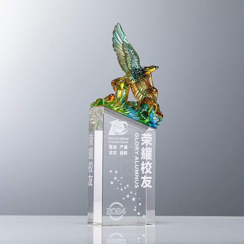 Honour Glazed Eagle Crystal Award