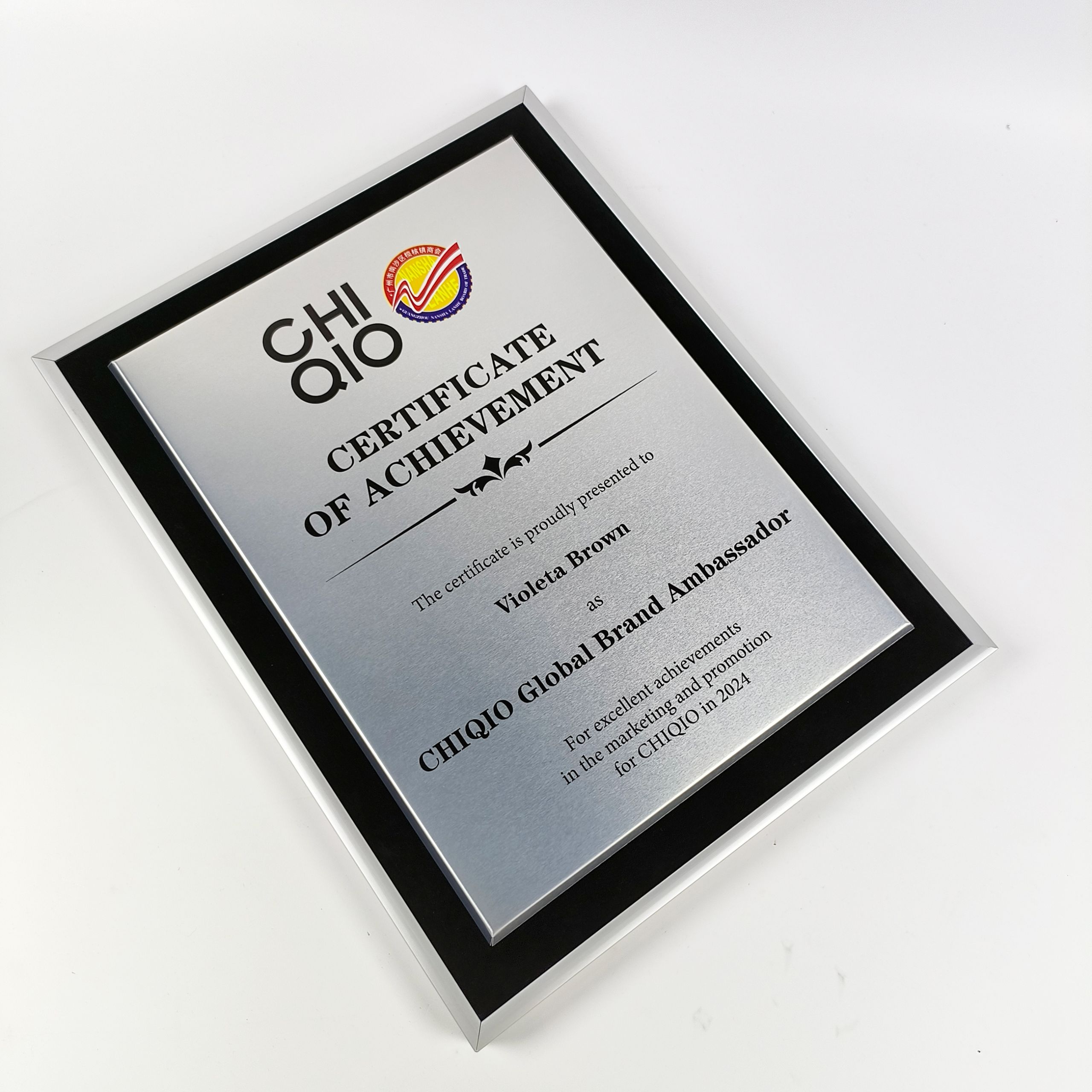 Certificate achievement plaque