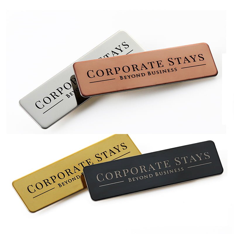 Nameplates labels metal badges