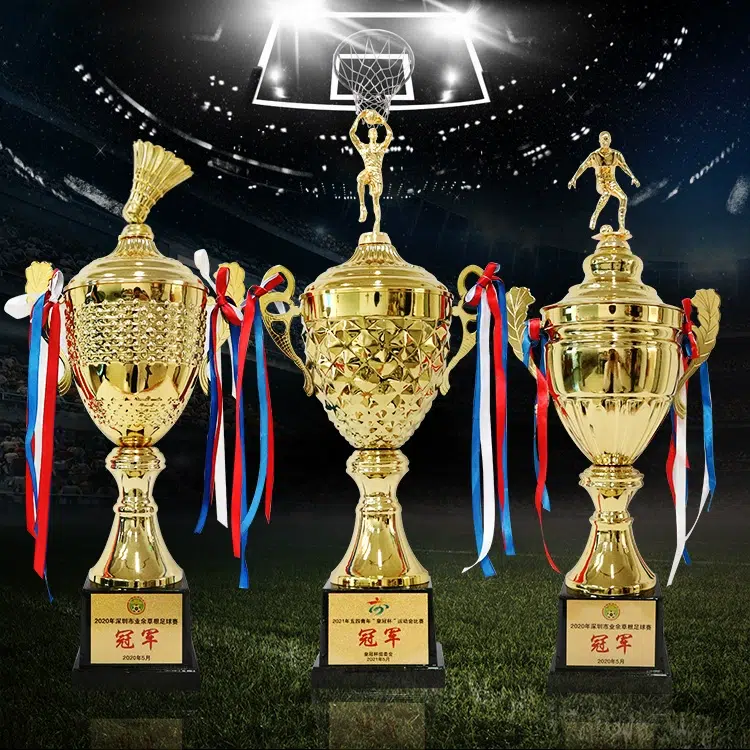 Basketball Badminton Football Gold Trophy