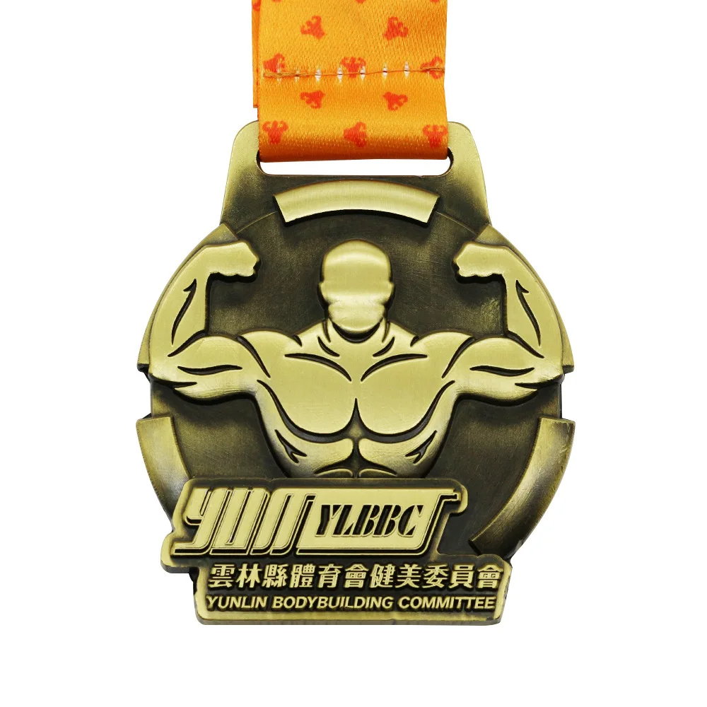 Bodybuilding metal medal