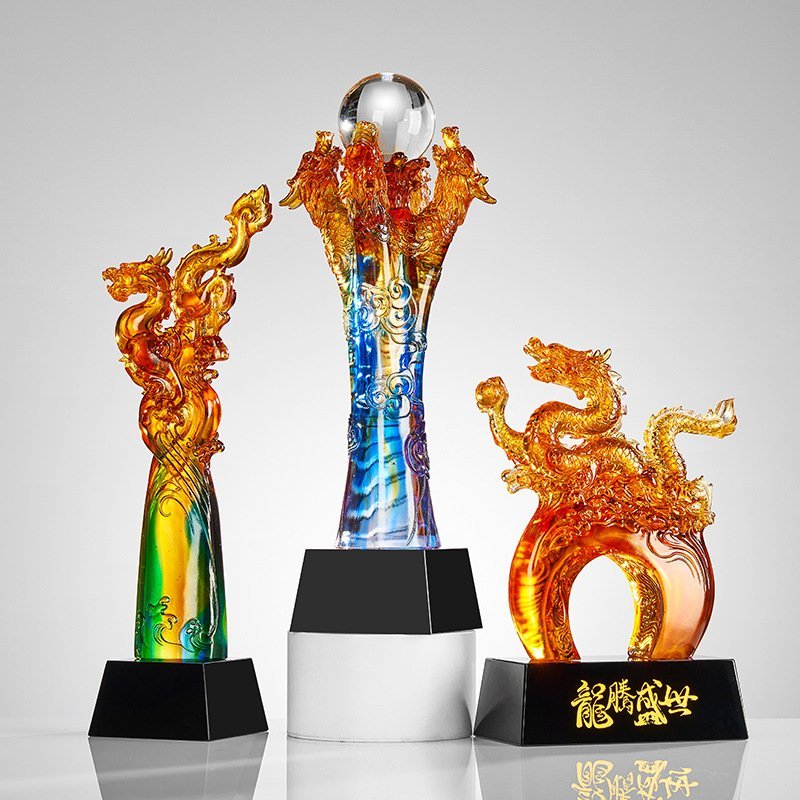 Year of the Dragon Glazed Award Trophy