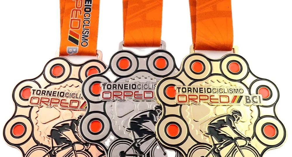 Cycling medal custom