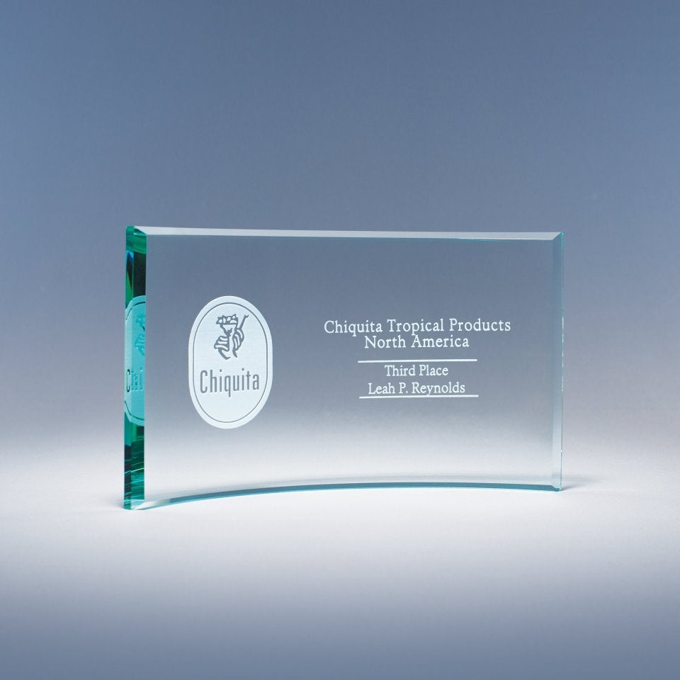 Custom Glass Plaque Engraved Blank Square Shape