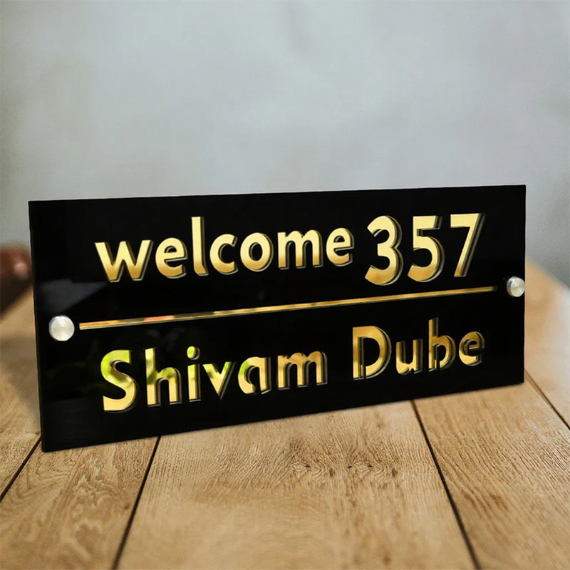 welcome name plate design